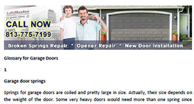 Glossary for Garage Doors in Greater Northdale - Click here to download